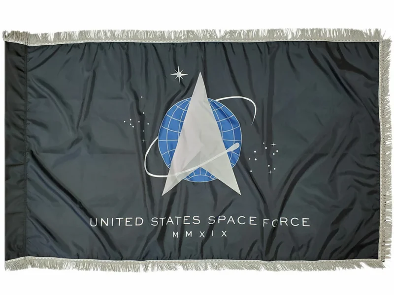 United States Space Force Flag Fringed