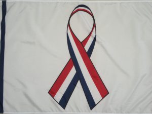 Red White Blue Ribbon Flag, Nylon All Sizes