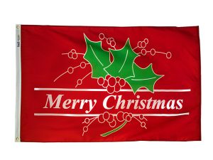 Merry Christmas Red Flag, 3′ X 5′