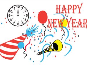 Happy New Year Flag, Nylon 3′ X 5′