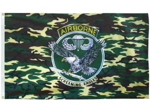 Camo Airborne Flag, 3′ X 5′